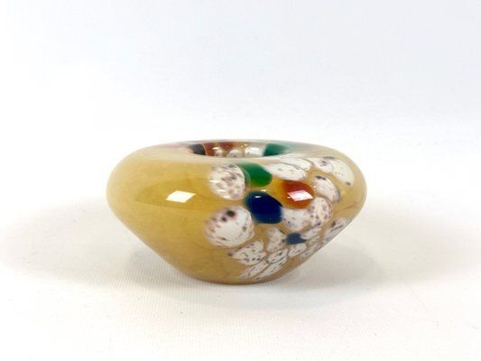 Vintage Art Glass Candleholder From Kaspar Silesia, 1960s