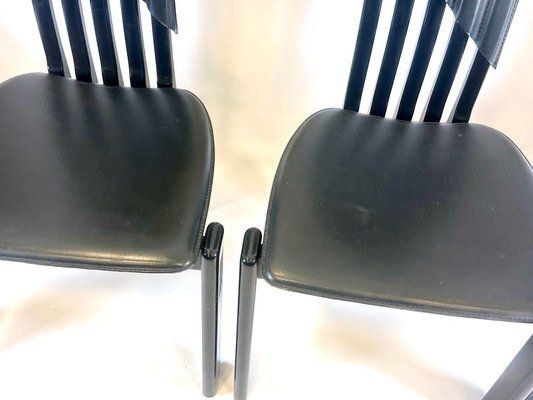 528.0 Italian Modern Tripod Chairs From Lübke, 1980s, Set Of 4 photo