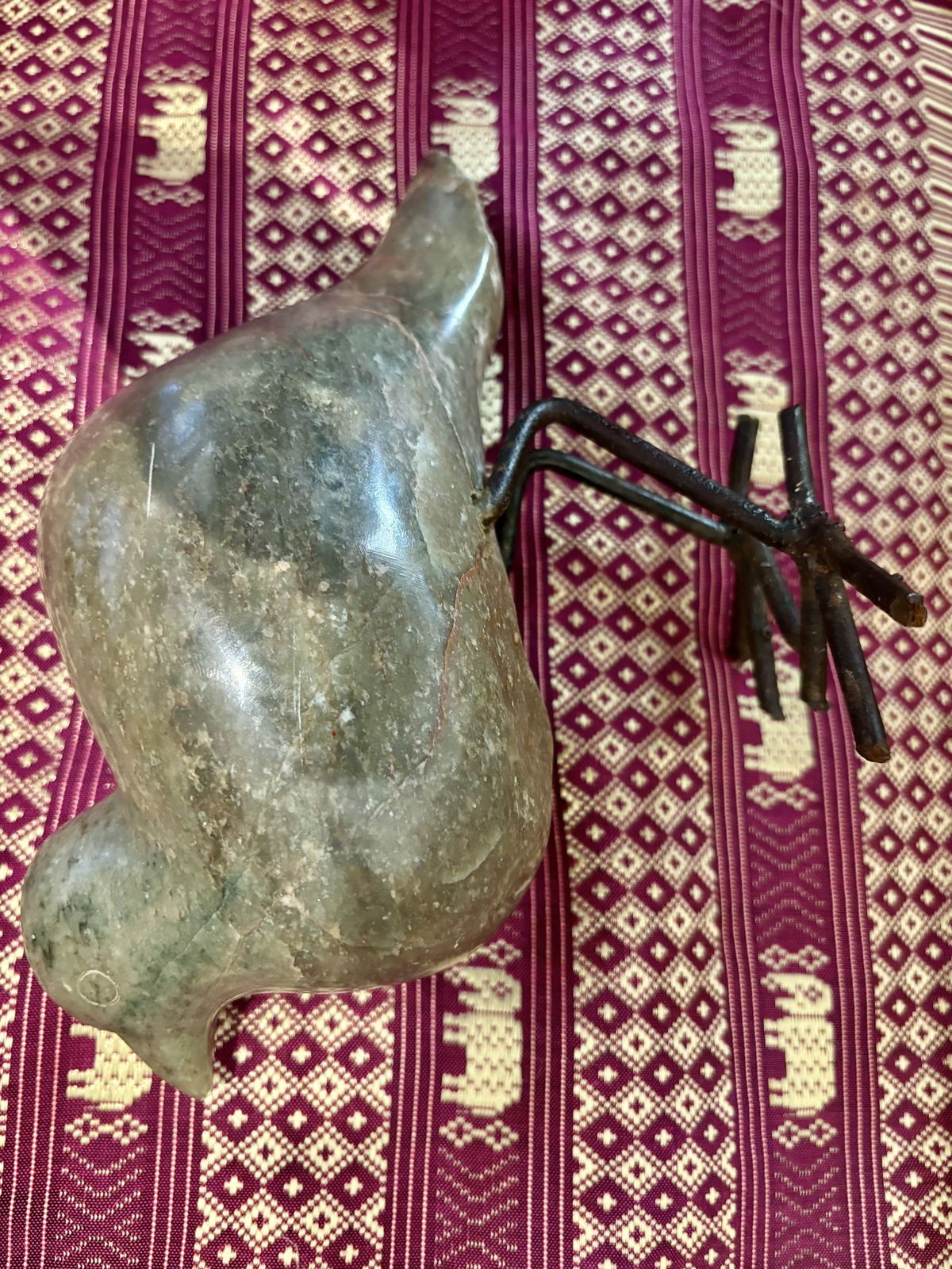 Art Bernard Nkanjo Bird Sculpture With In Serpentinite photo