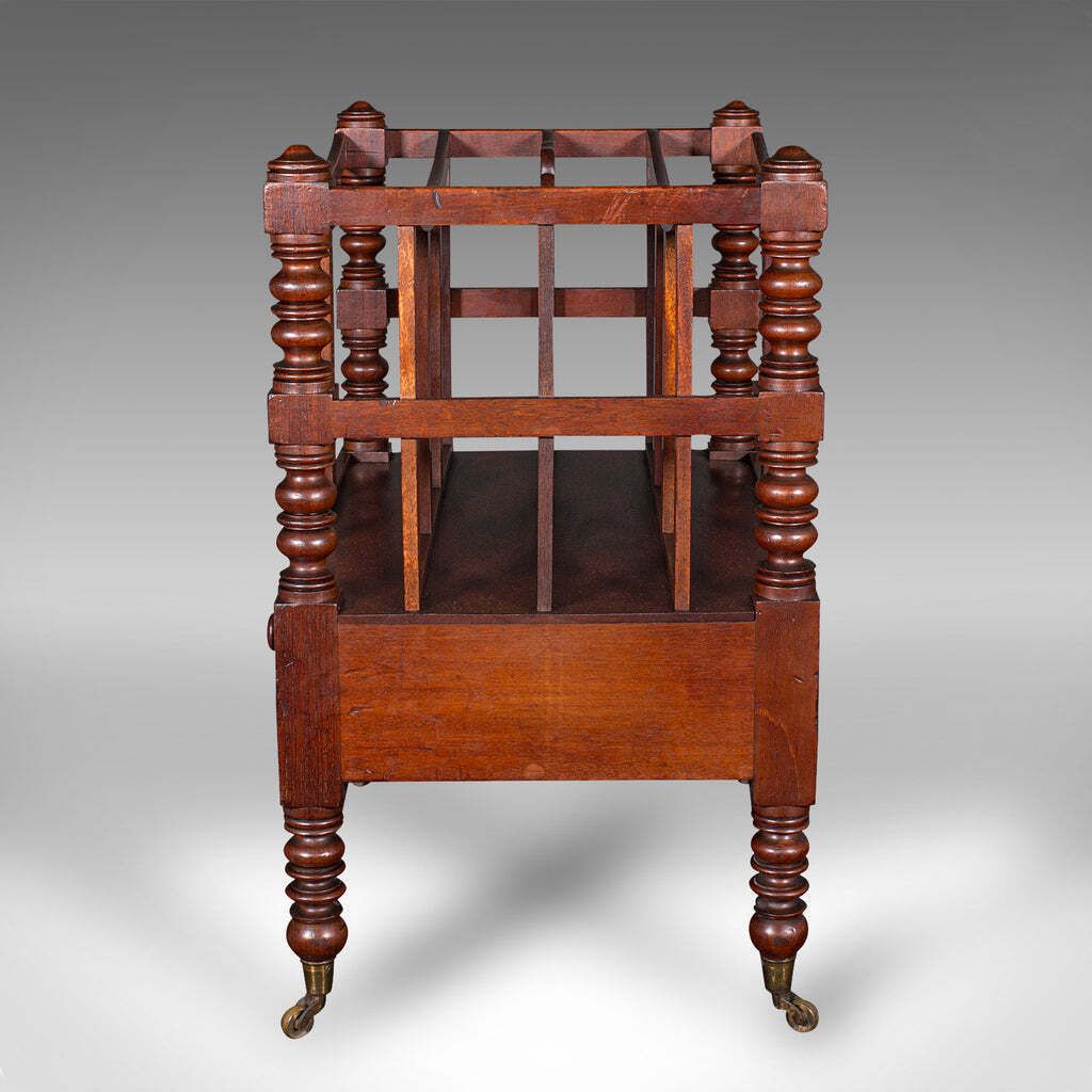 Antique 4 Division Canterbury, English, Newspaper, Magazine Stand, Regency, 1820 photo vinterior