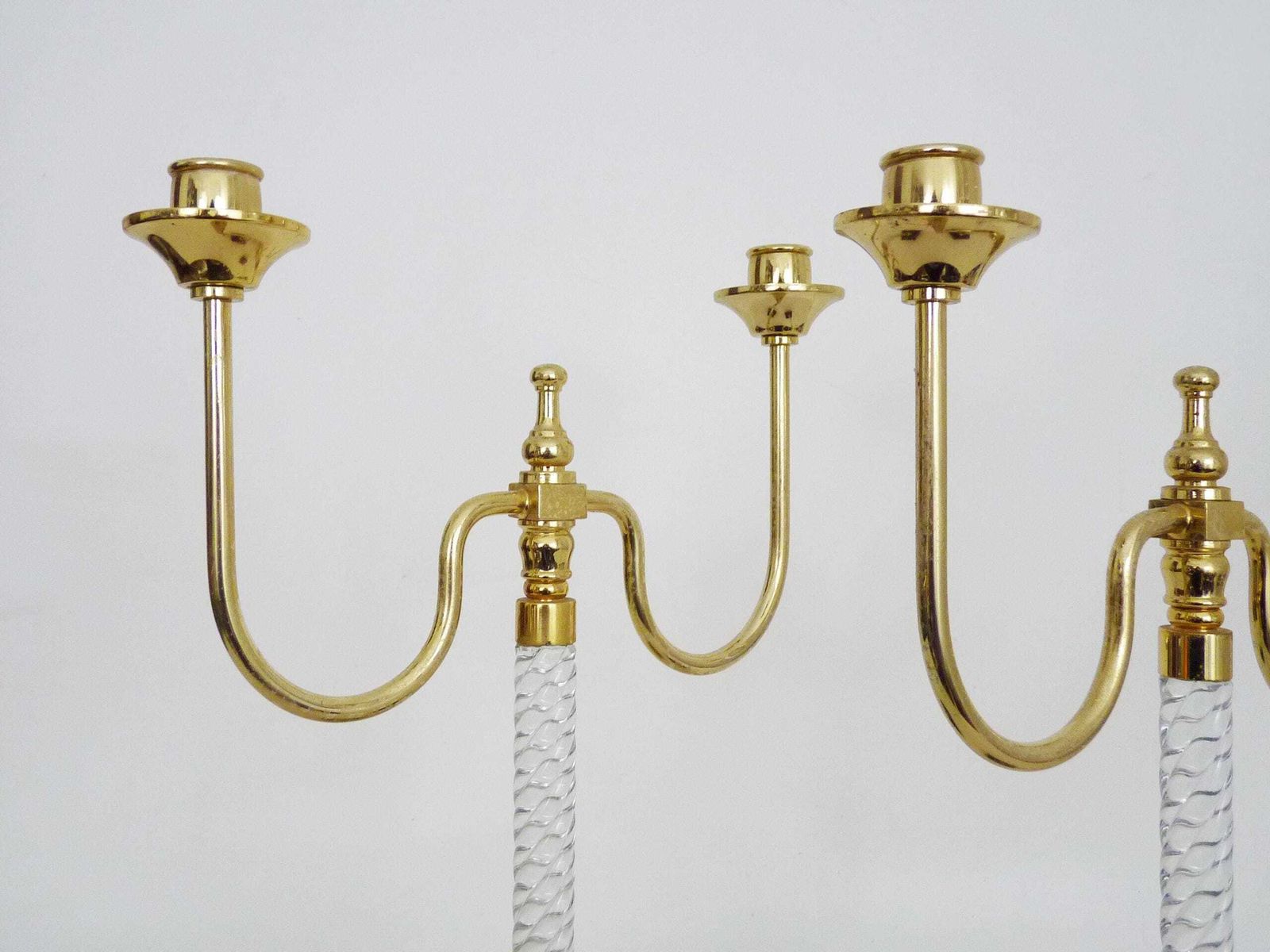 Pair Of Large Candlesticks, Restoration Style In Brass, Black Marble, Glass. 19th Century photo vinterior