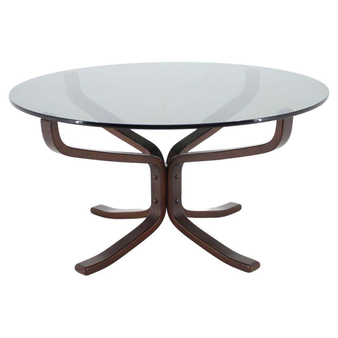1960 Sigurd Ressell For Vatne Møbler Falcon Glass Top Coffee Table