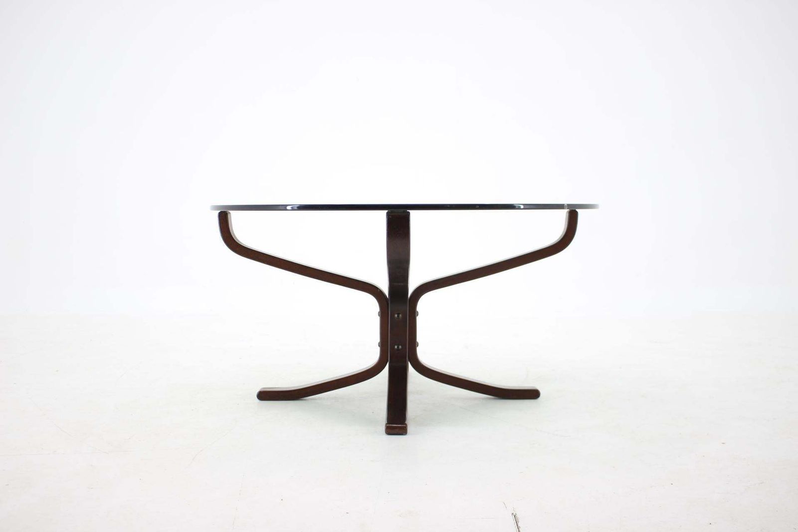 photo furniture 1960 Sigurd Ressell For Vatne Møbler Falcon Glass Top Coffee Table