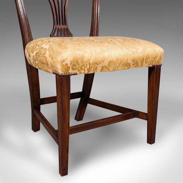2850.0 Set Of 6 Antique Hepplewhite Revival Dining Chairs, English, Seat, Victorian photo