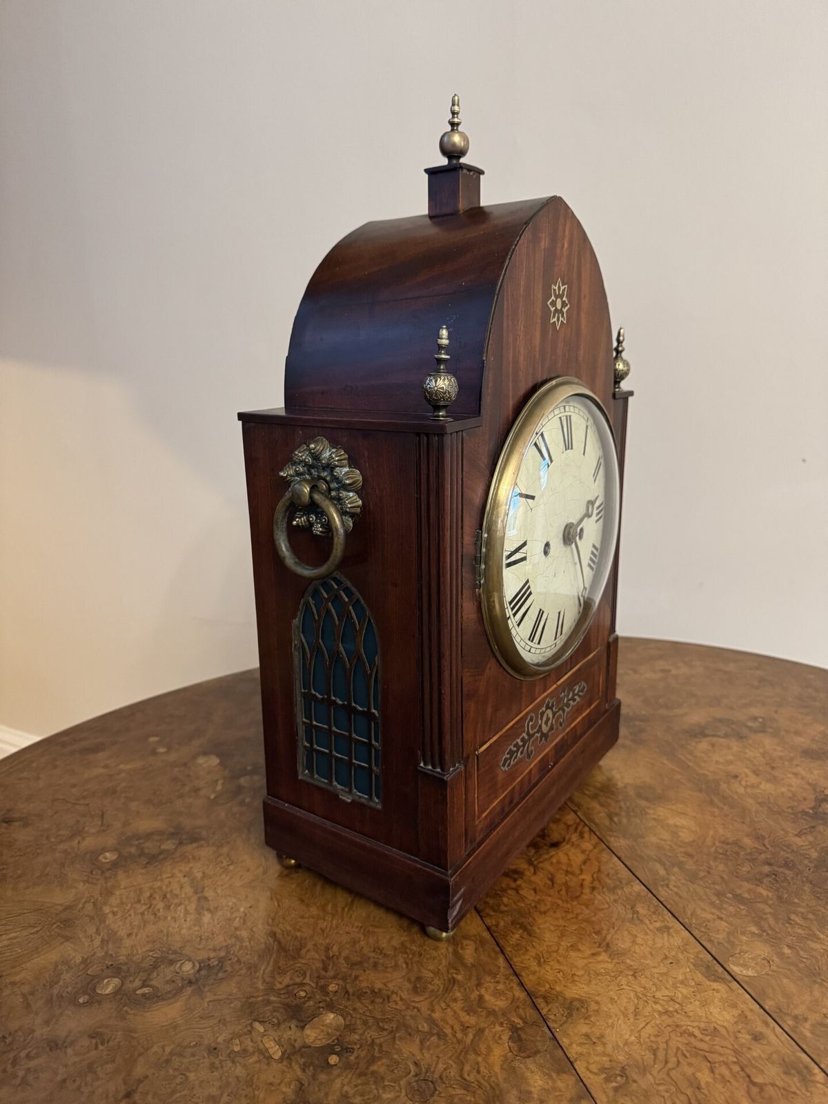 Outstanding Quality Large Antique Regency Mahogany Brass Inlaid Bracket Clock photo 1975.0