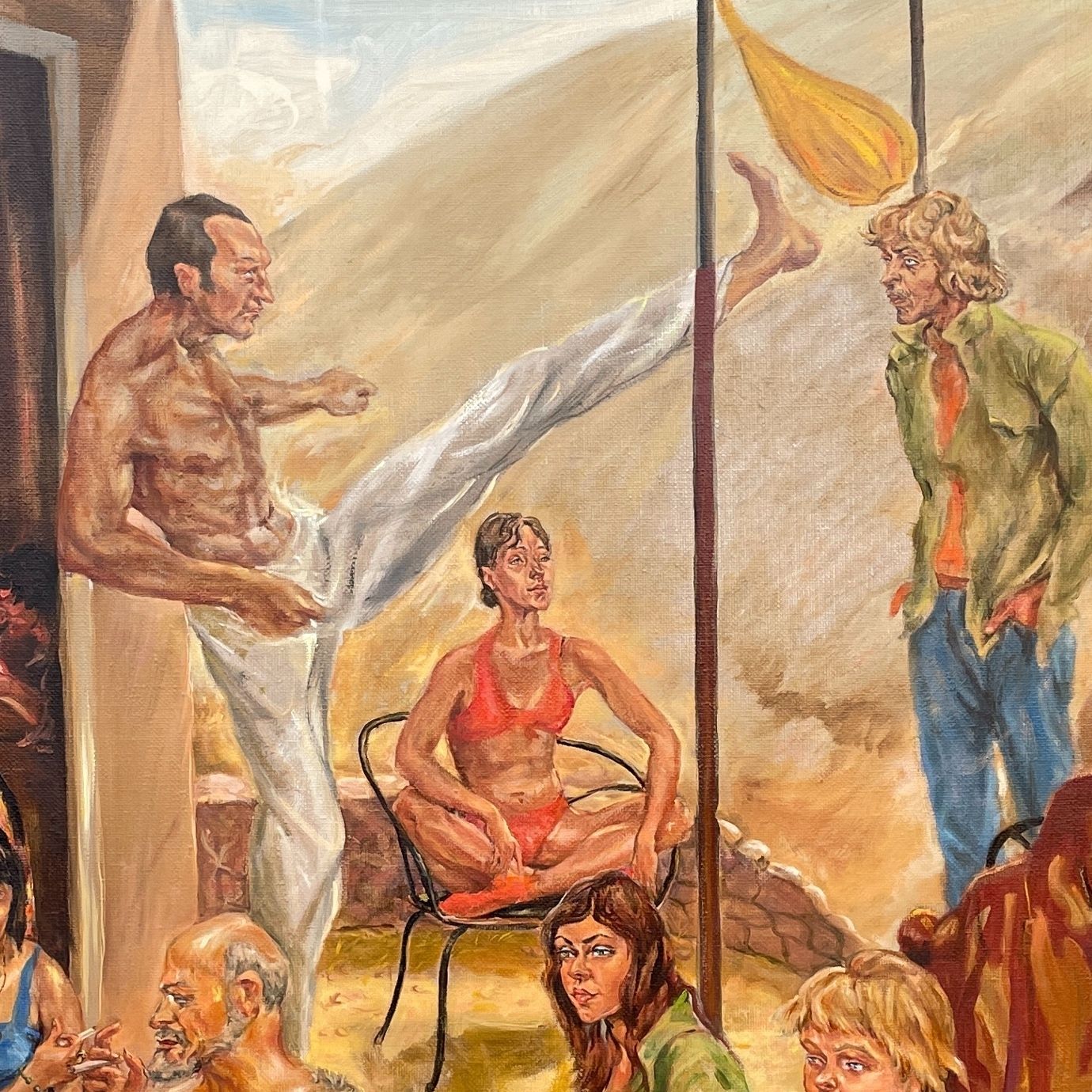 "The Party" Huge Oil On Canvas. Dmitry Gordeyev (1940 2011). Russian Artist. photo buy