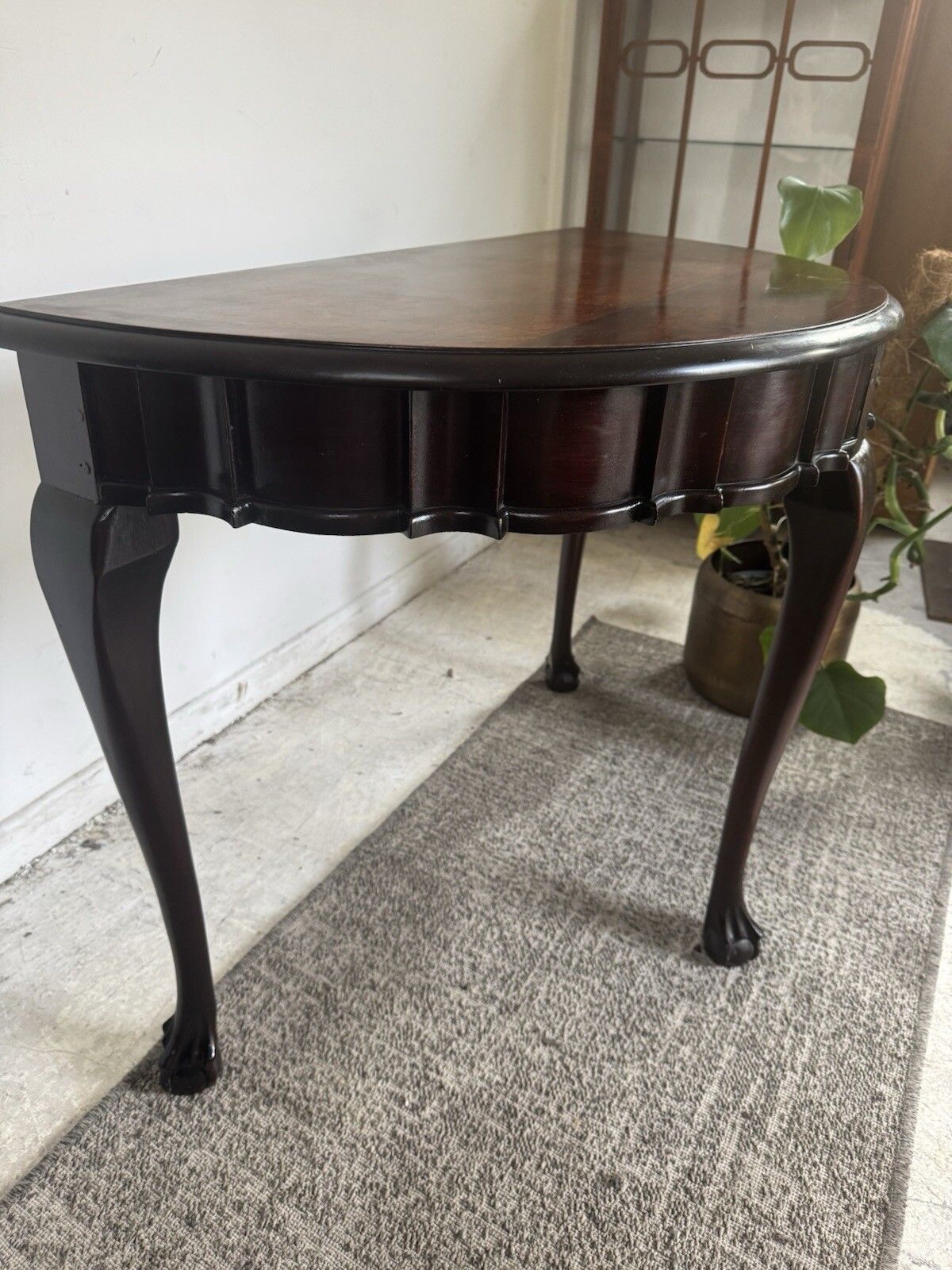 Mid Century Retro Vintage Console Hallway Half Moon Table photo furniture