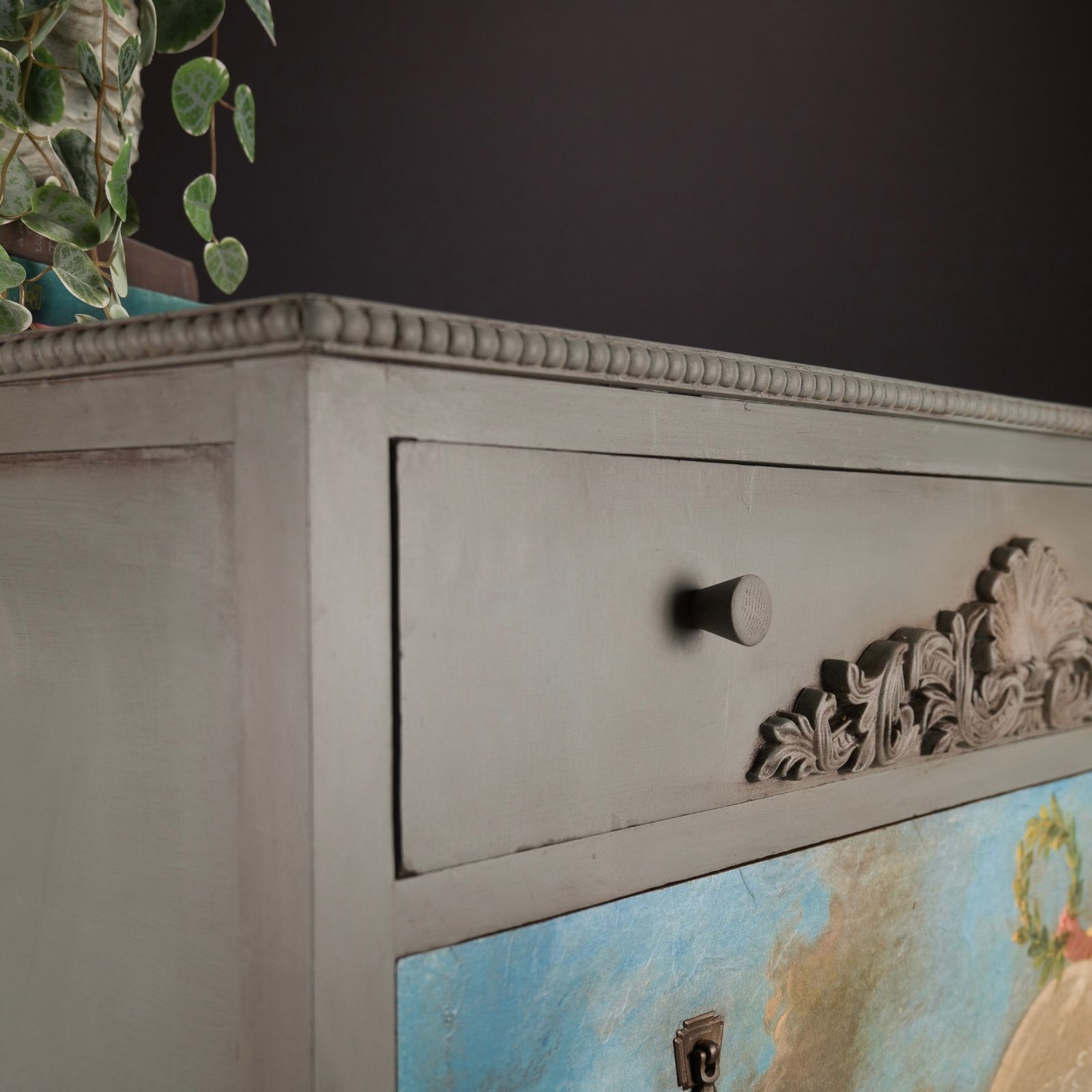 Upcycled Decoupage Cabinet photo vinterior