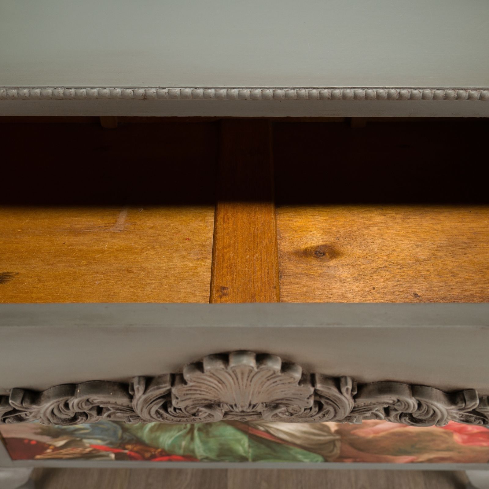 Upcycled Decoupage Cabinet photo vintage