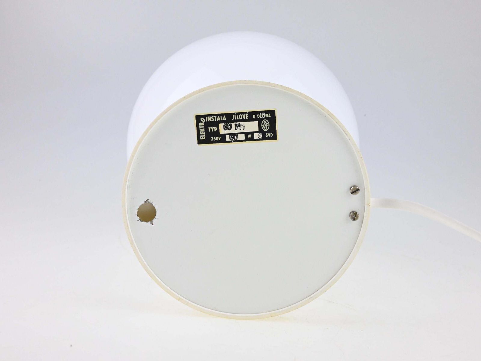 Vintage Glass Table Lamp, Globe Shade, White Table Lamp, Globe Lamp, Glass Globe Lamp, Desk Lamp, Mid Century Lamp, Vintage Light, Old Lamp photo vintage