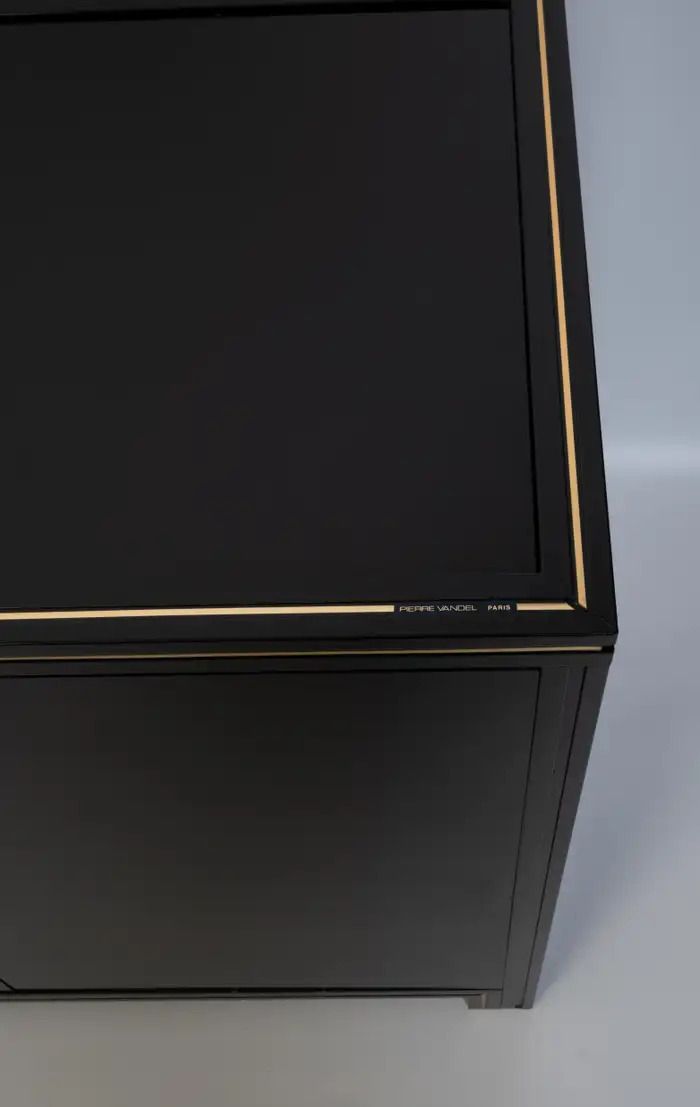 1970's French Black Lacquered Cabinet photo 500.0