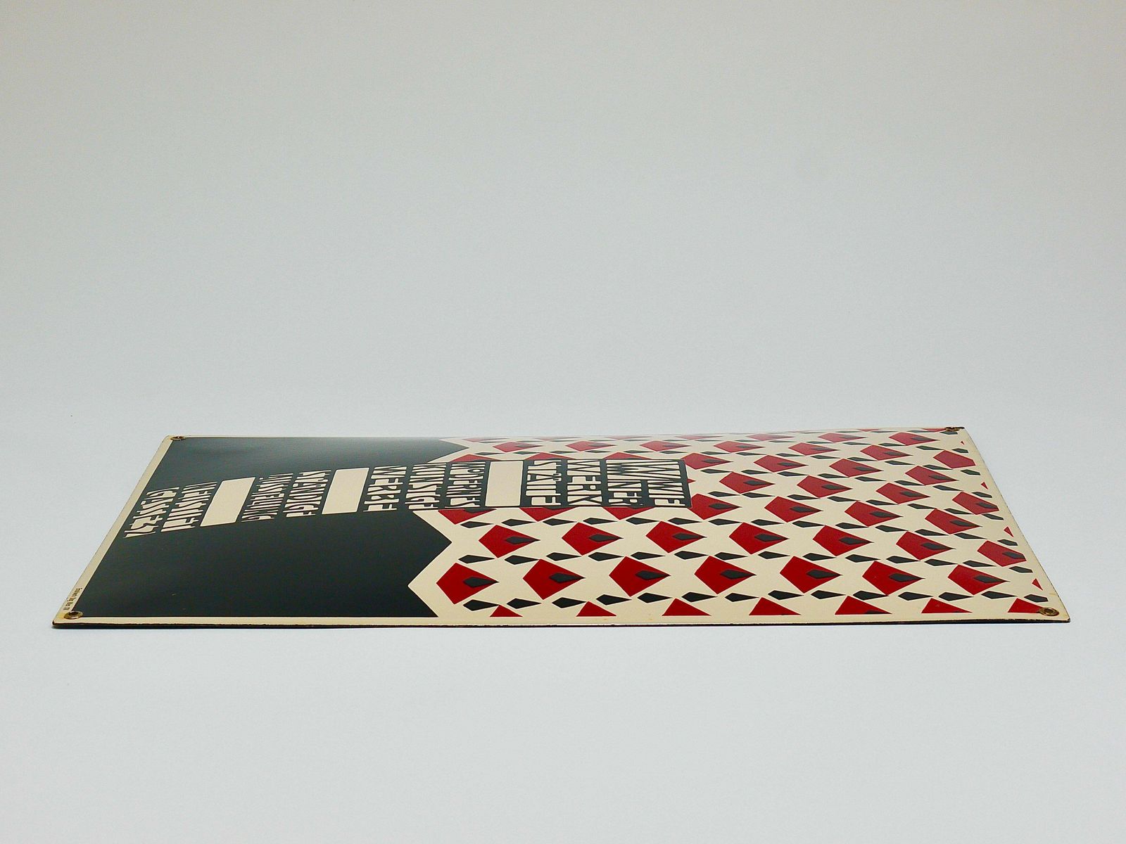 photo vintage Josef Hoffmann Wiener Werkstätte Vienna Art Nouveau Enamel Advertising Sign