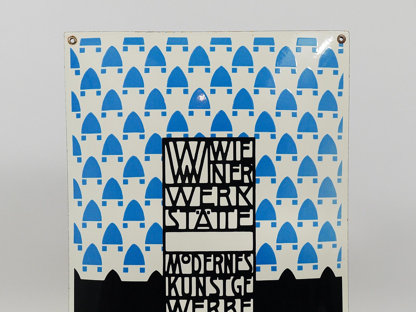 photo furniture Josef Hoffmann Wiener Werkstätte Vienna Art Nouveau Enamel Advertising Sign