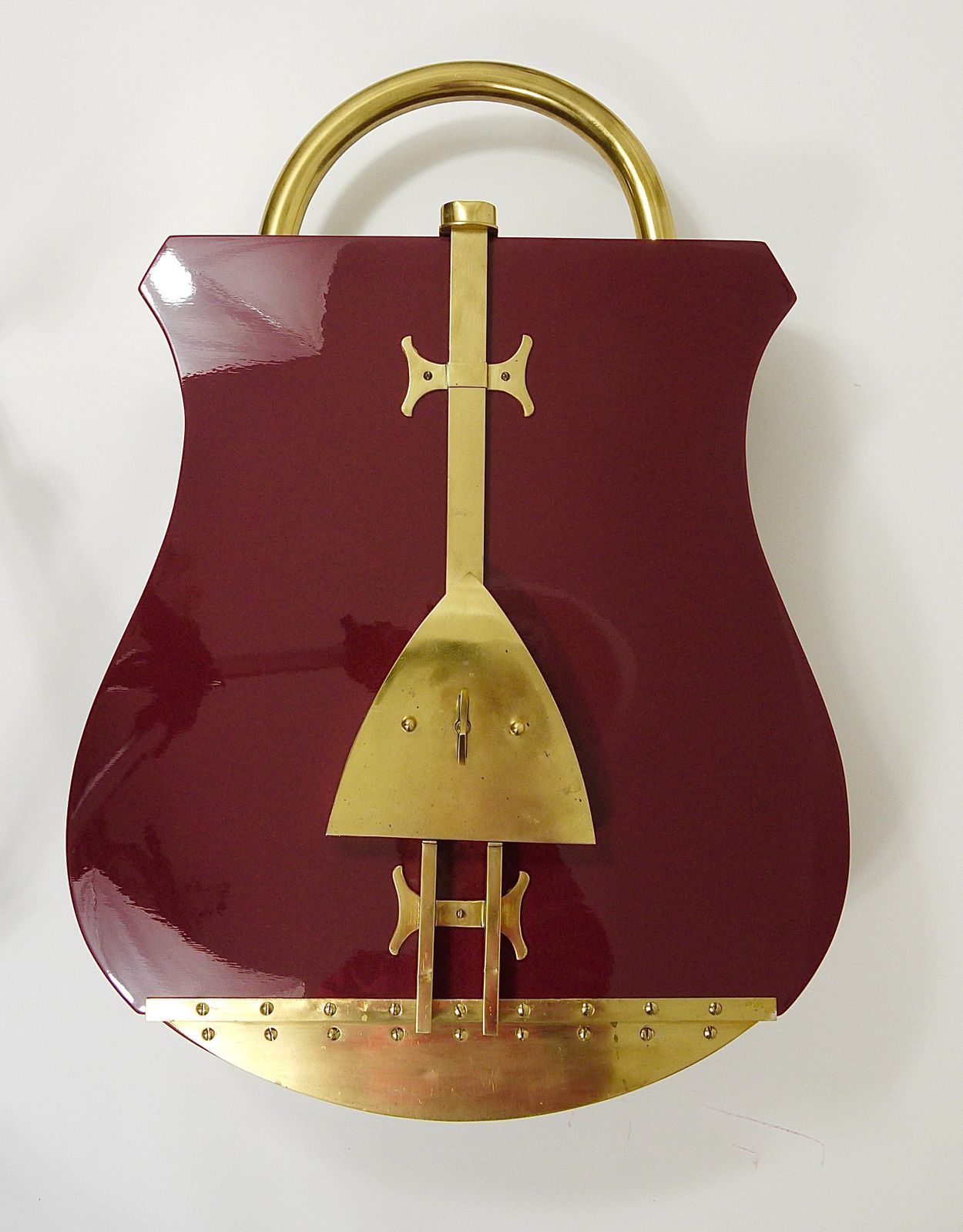 Aldo Tura Style Padlock Spirits Dry Home Bar Cabinet, Italy, 1970s photo buy