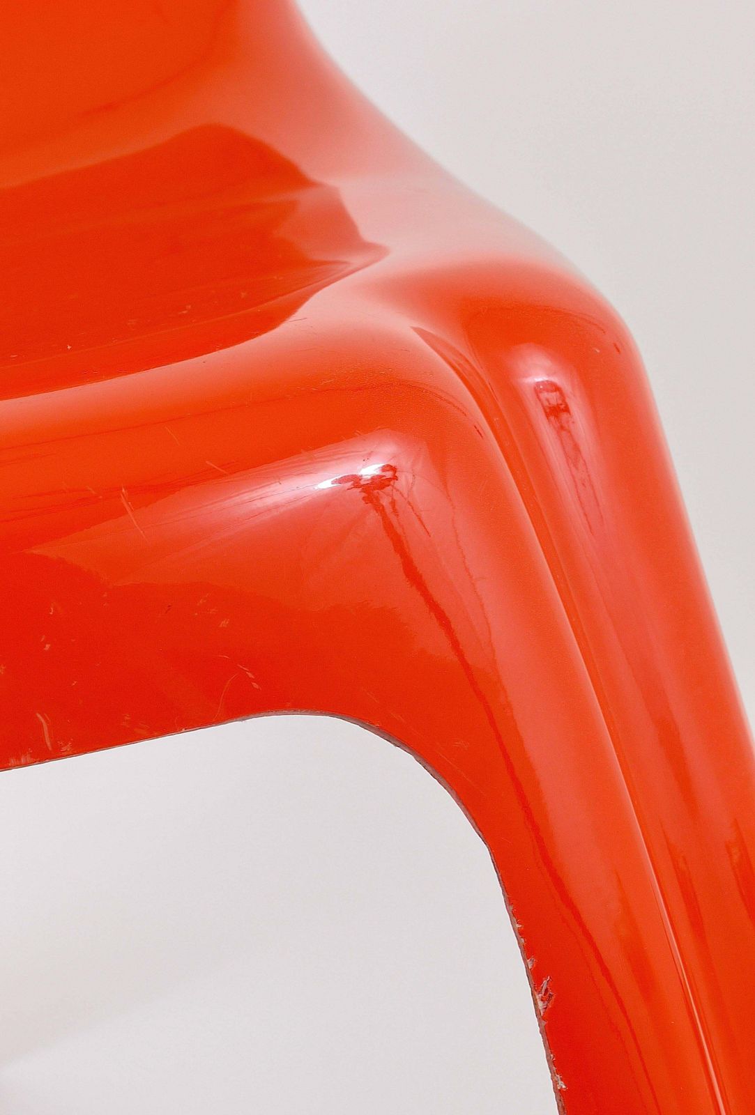 Patrick Gingembre Ginger Orange Fiberglass Chair Ginger, Paulus, France, 1970s photo for sale