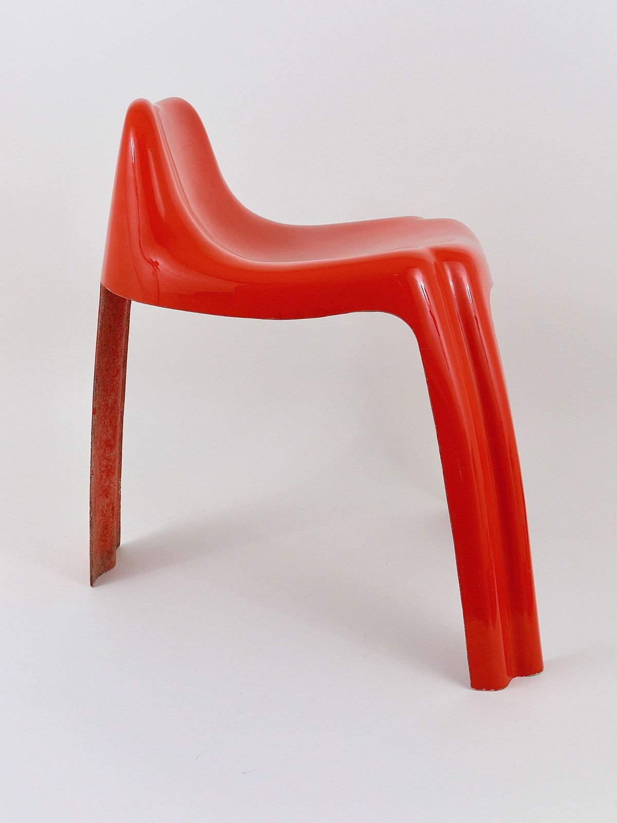 Patrick Gingembre Ginger Orange Fiberglass Chair Ginger, Paulus, France, 1970s photo vinterior