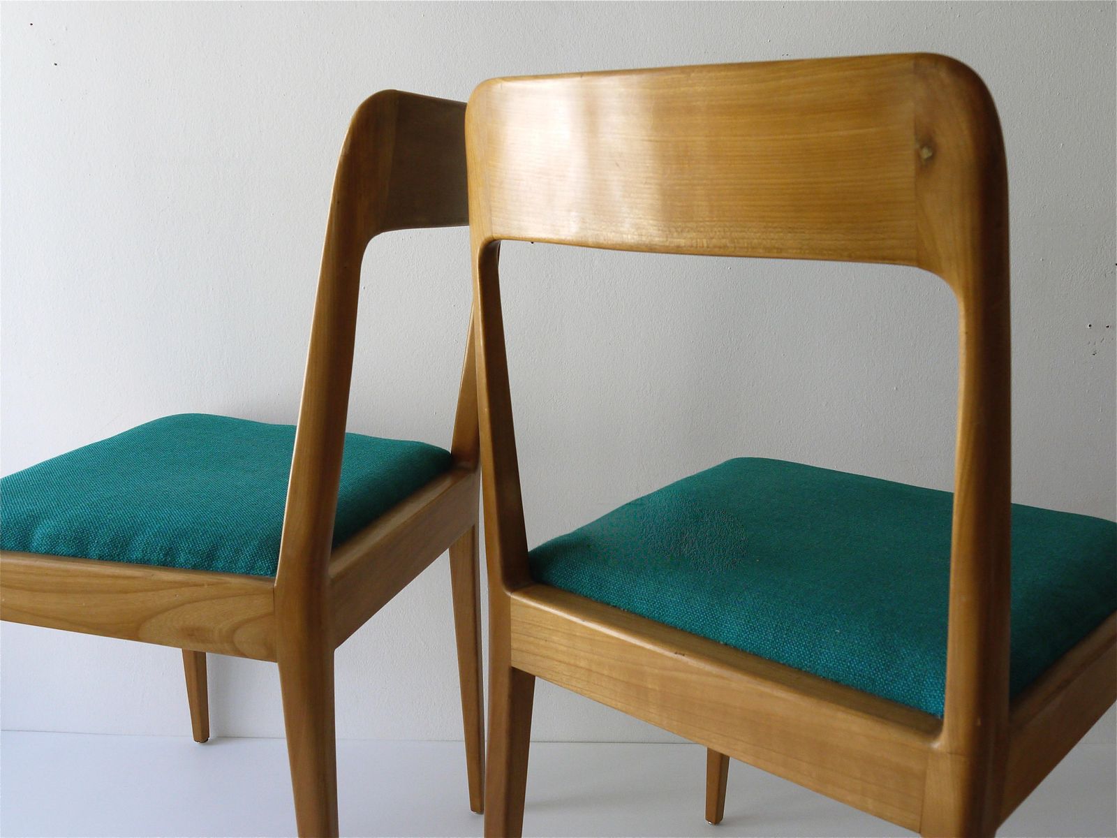Four Carl Aubock Midcentury Walnut Chairs A7, Vienna, Austria, 1950s photo buy
