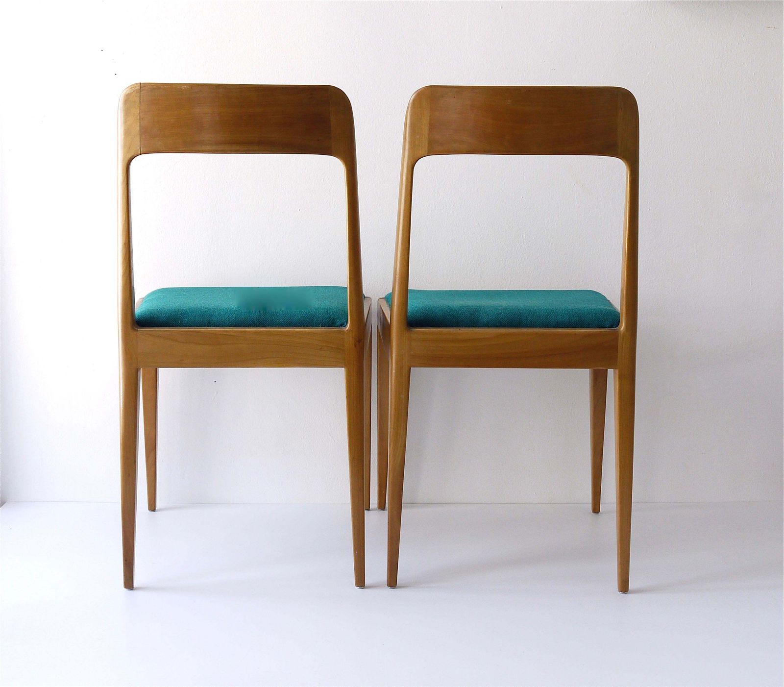 photo vinterior Four Carl Aubock Midcentury Walnut Chairs A7, Vienna, Austria, 1950s