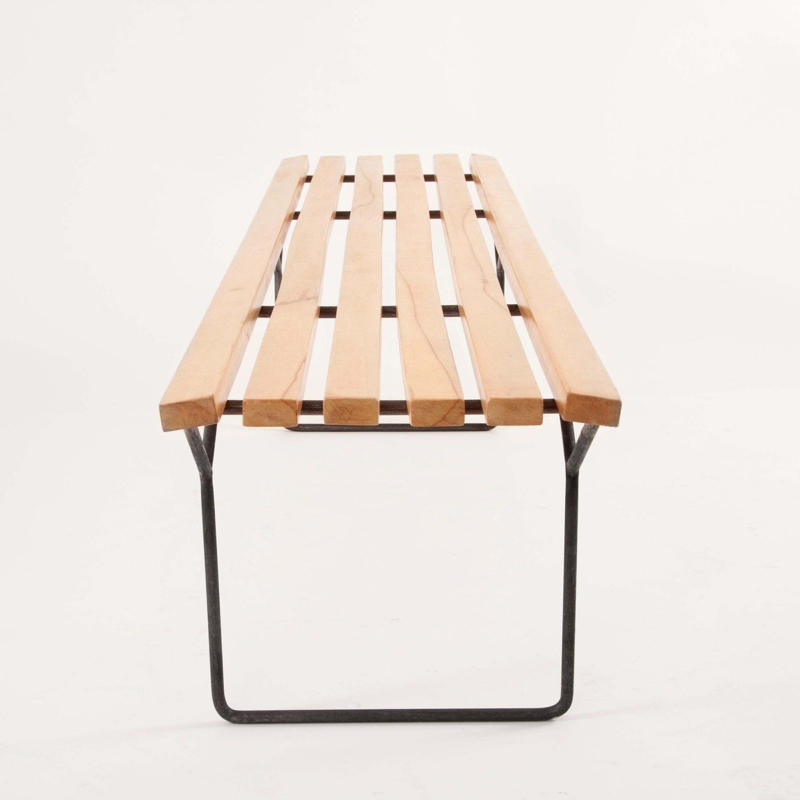 Harry Bertoia Midcentury Slat Bench By  For Knoll International, USA, 1960s photo vinterior