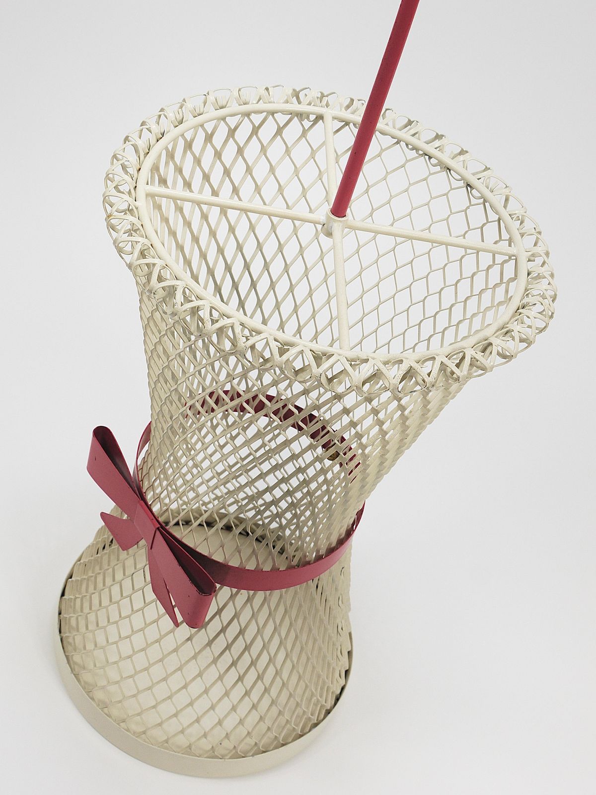 photo vinterior Mathieu Matégot Style Tie Bow Umbrella Stand, Mid Century, Metal, France, 1950s