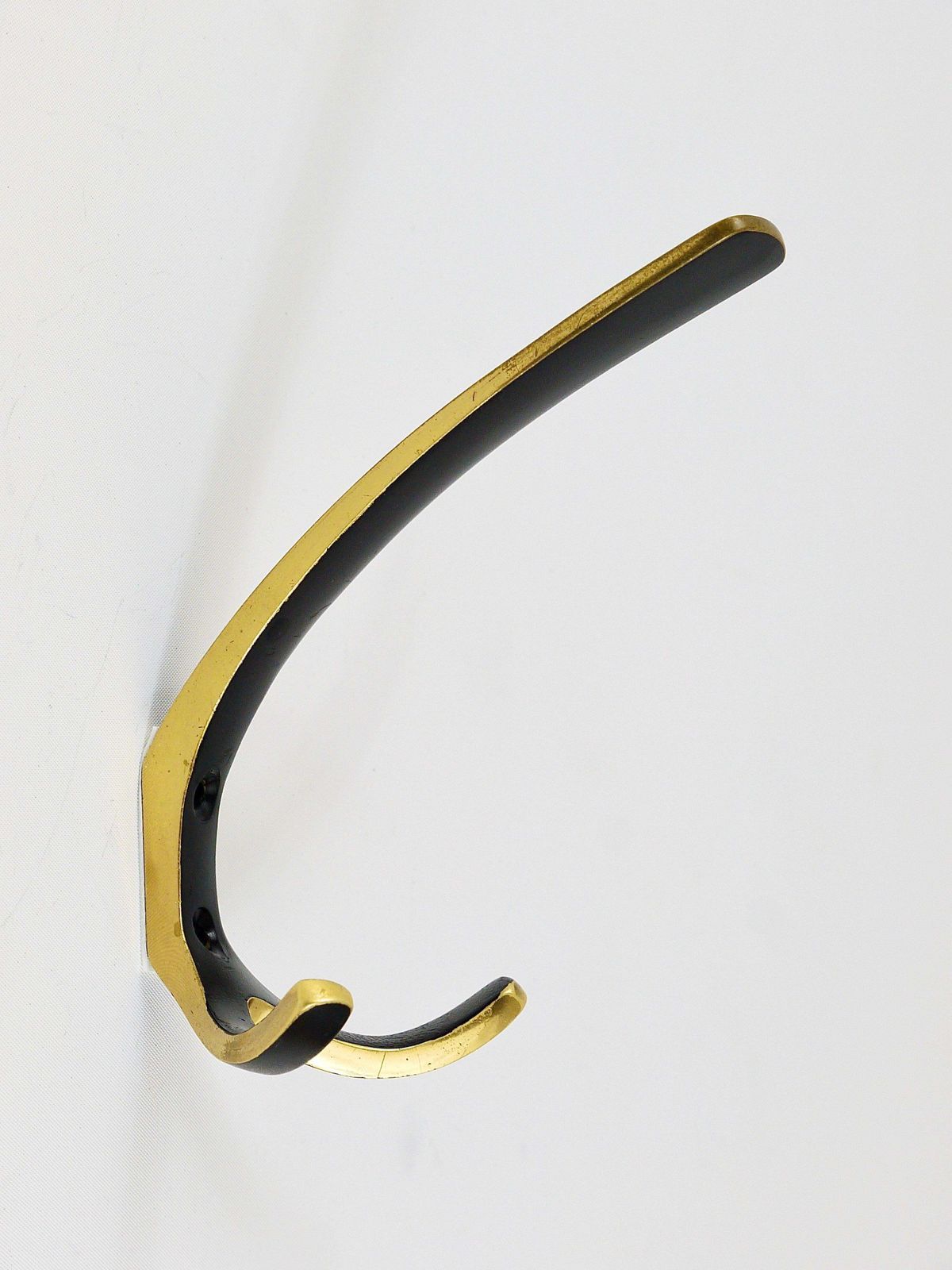 Up To 10 Midcentury Brass Double Wall Hooks By Herta Baller, Austria, 1950s photo for sale