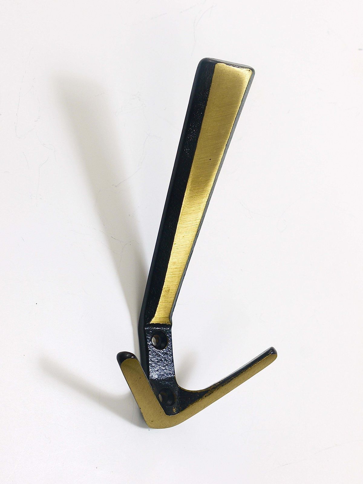 22x Midcentury Brass Double Wall Hook By Herta Baller, Vienna, Austria, 1950s photo for sale