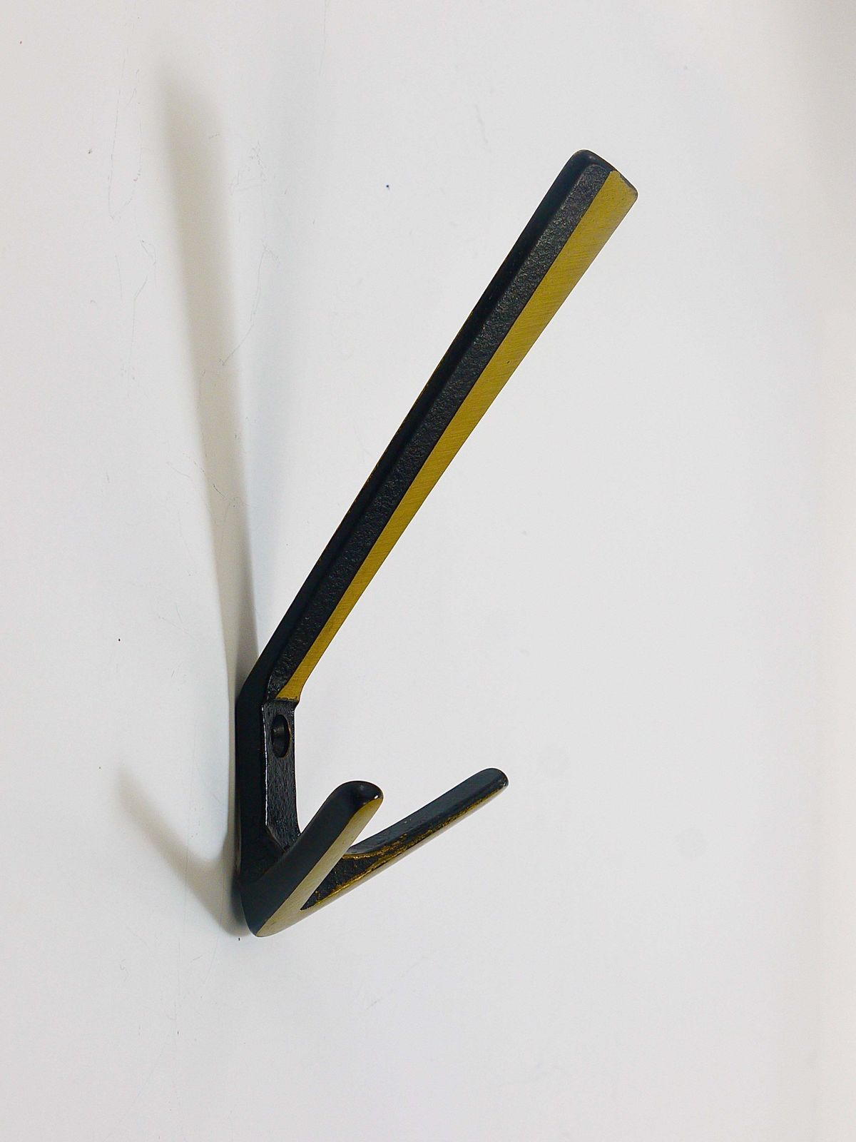 153.0 22x Midcentury Brass Double Wall Hook By Herta Baller, Vienna, Austria, 1950s photo