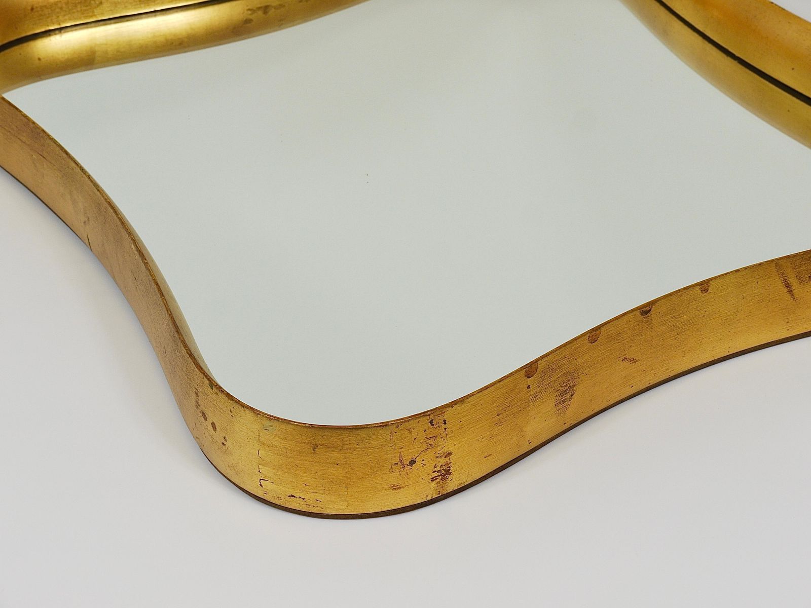 photo vinterior Gio Ponti Style Gilt Wood Mirror By Max Welz Vienna, Austria, 1940s