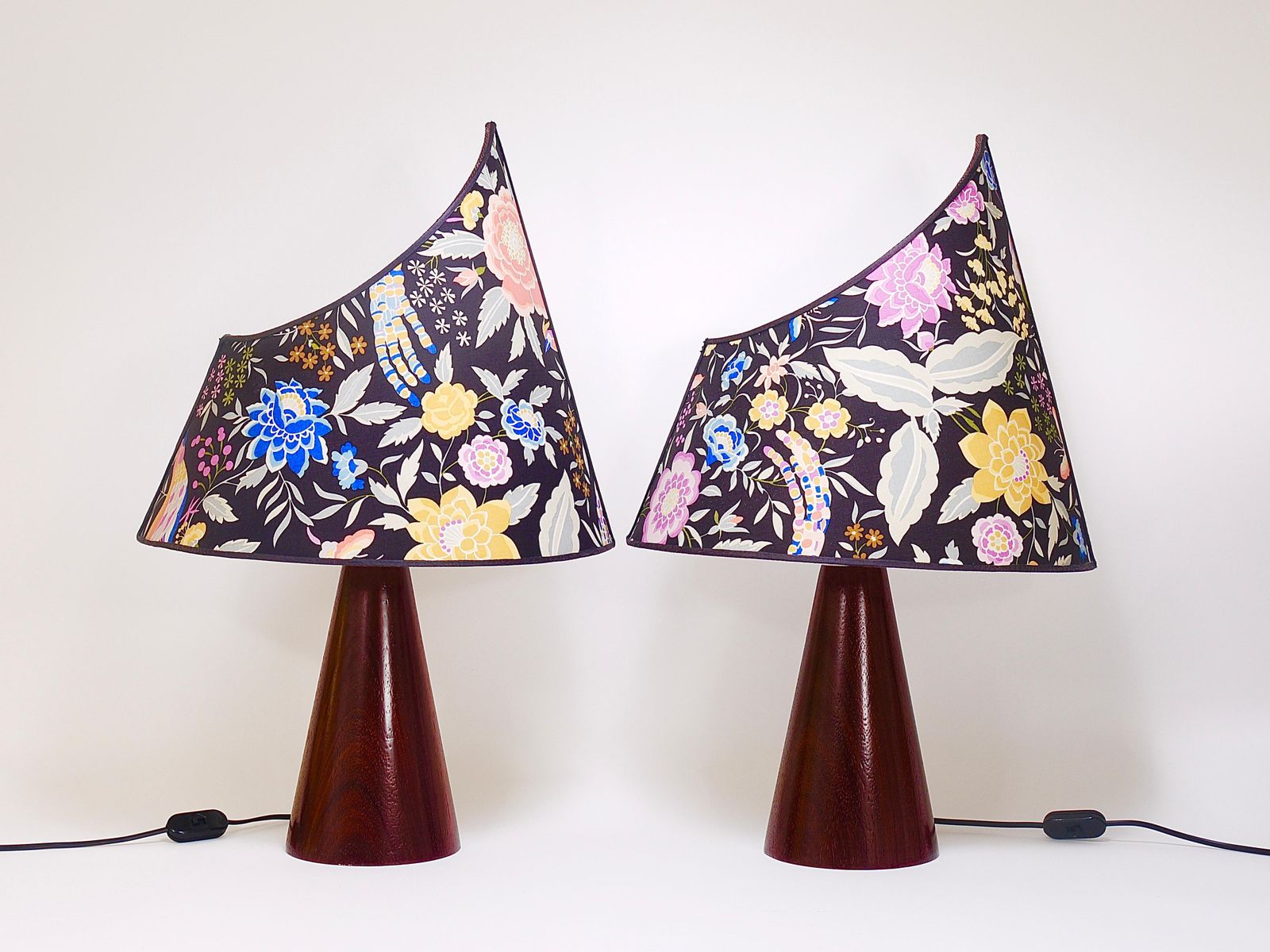 A Pair Missoni Post Modern Table Side Lamps By Massimo Valloto, Italy, 1980s photo furniture