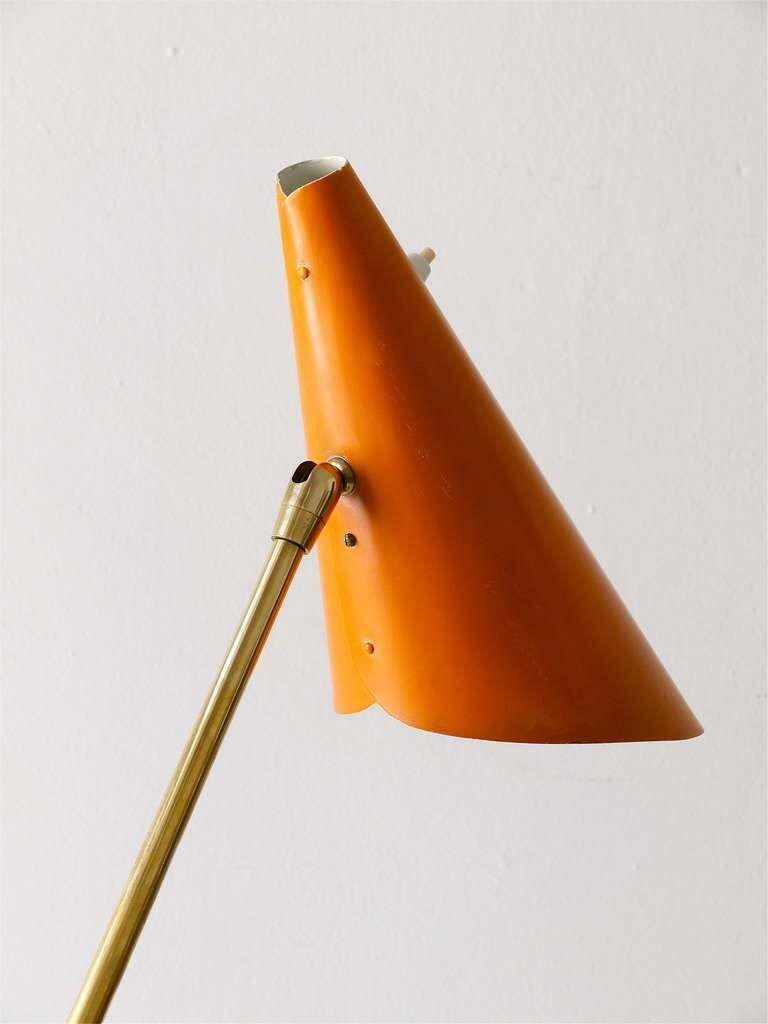 J.T. Kalmar Model "Style" Midcentury Cone Table Clamp Lamp, Vienna, 1950s photo vinterior