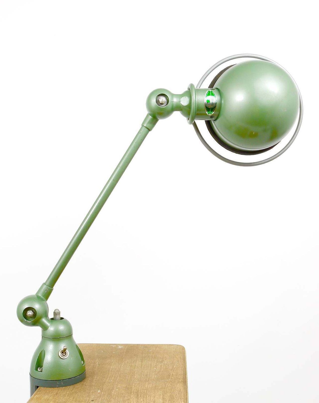 Two Matching Jean Louis Domecq For Jielde Lyon Industrial Clamp Lamps, 1950s photo vintage
