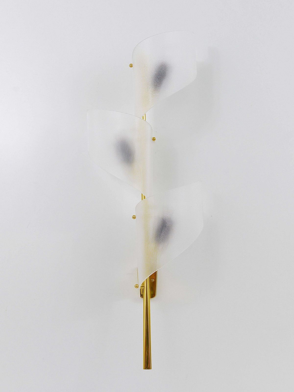 J.T. Kalmar Two Pairs Of Large Floral Auguri Brass Sconces, Austria, 1950s photo vintage