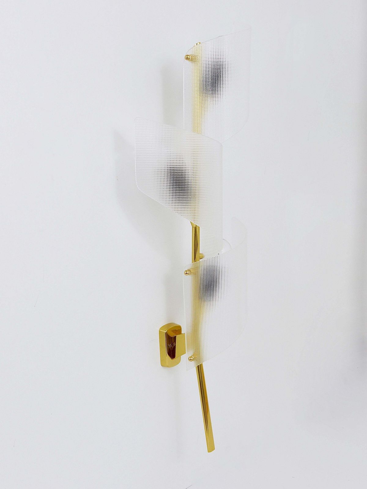photo for sale J.T. Kalmar Two Pairs Of Large Floral Auguri Brass Sconces, Austria, 1950s