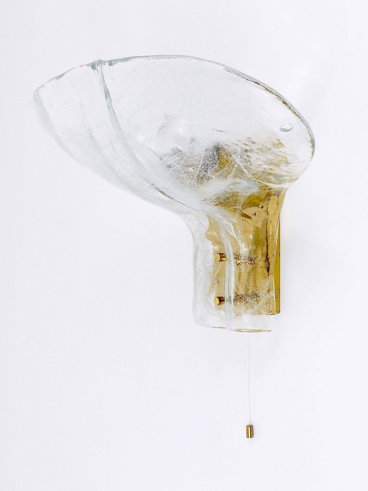 J.T. Kalmar Huge Brass & Melting Glass Petal Sconce, Mid Century Austria, 1970s photo furniture