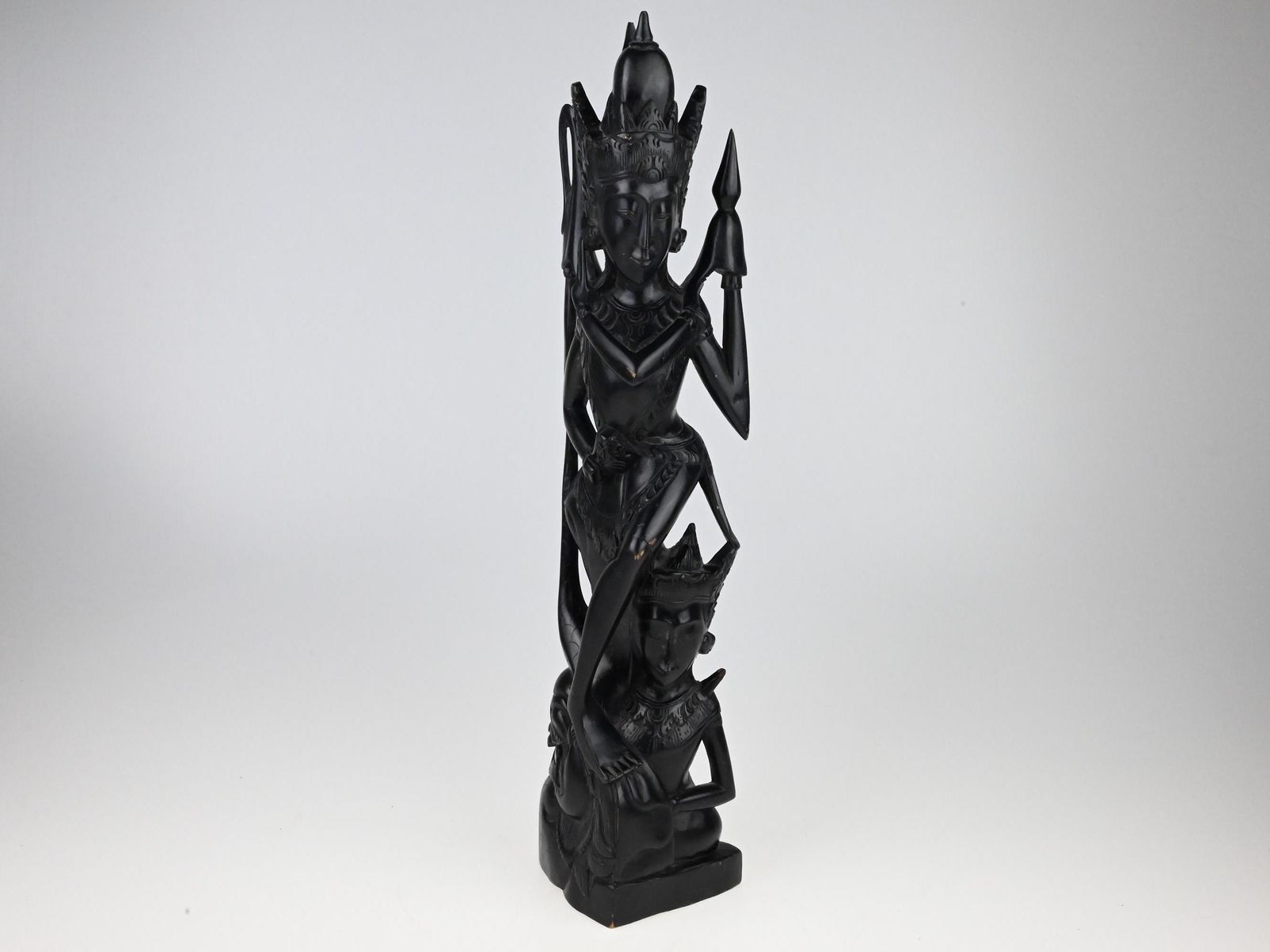 Vintage Hand Carved African Wooden Figurine, African Statue, Black Wooden Figurine, Vintage Statue, Antique Wooden Statue, Handmade Statue
