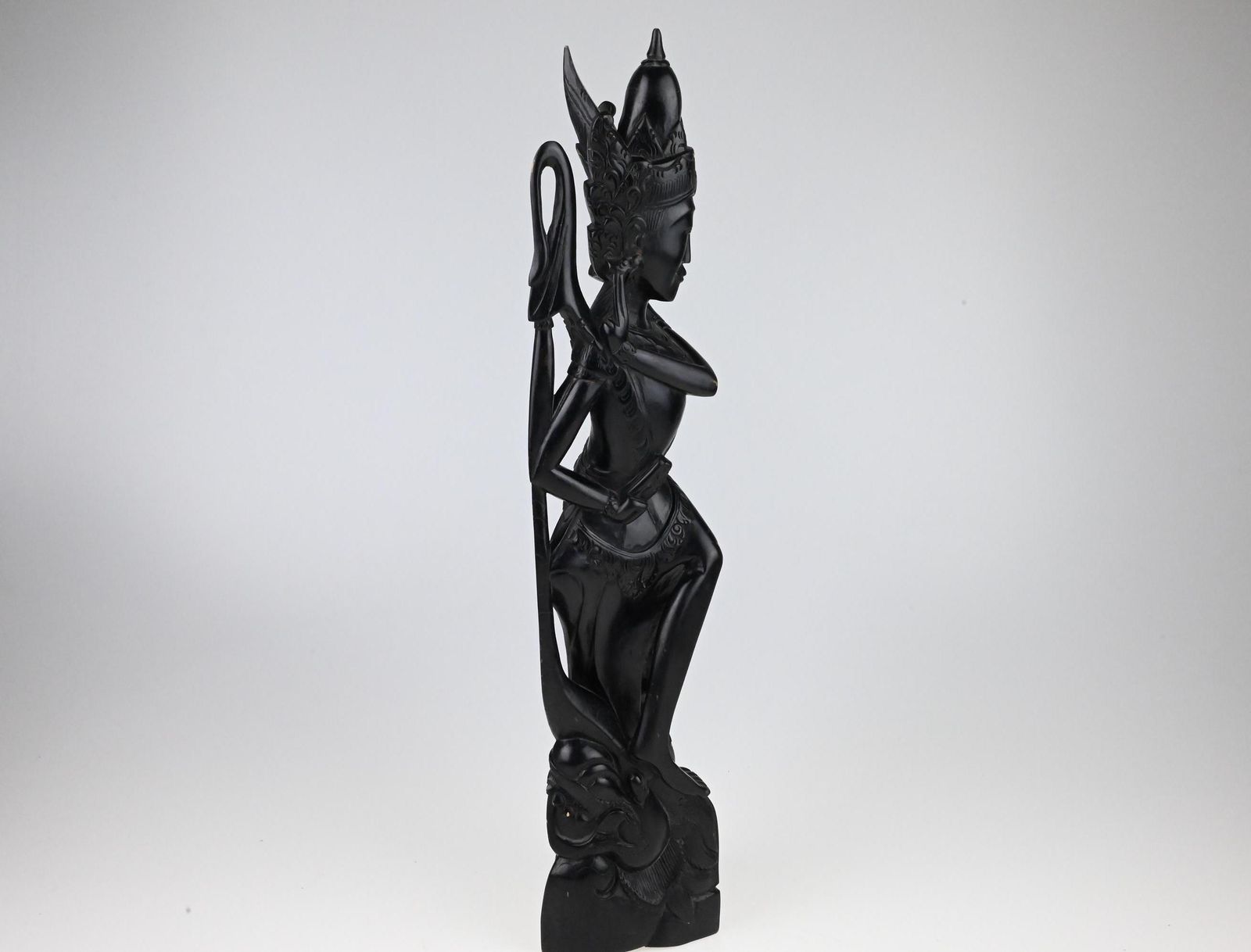 Vintage Hand Carved African Wooden Figurine, African Statue, Black Wooden Figurine, Vintage Statue, Antique Wooden Statue, Handmade Statue photo vinterior