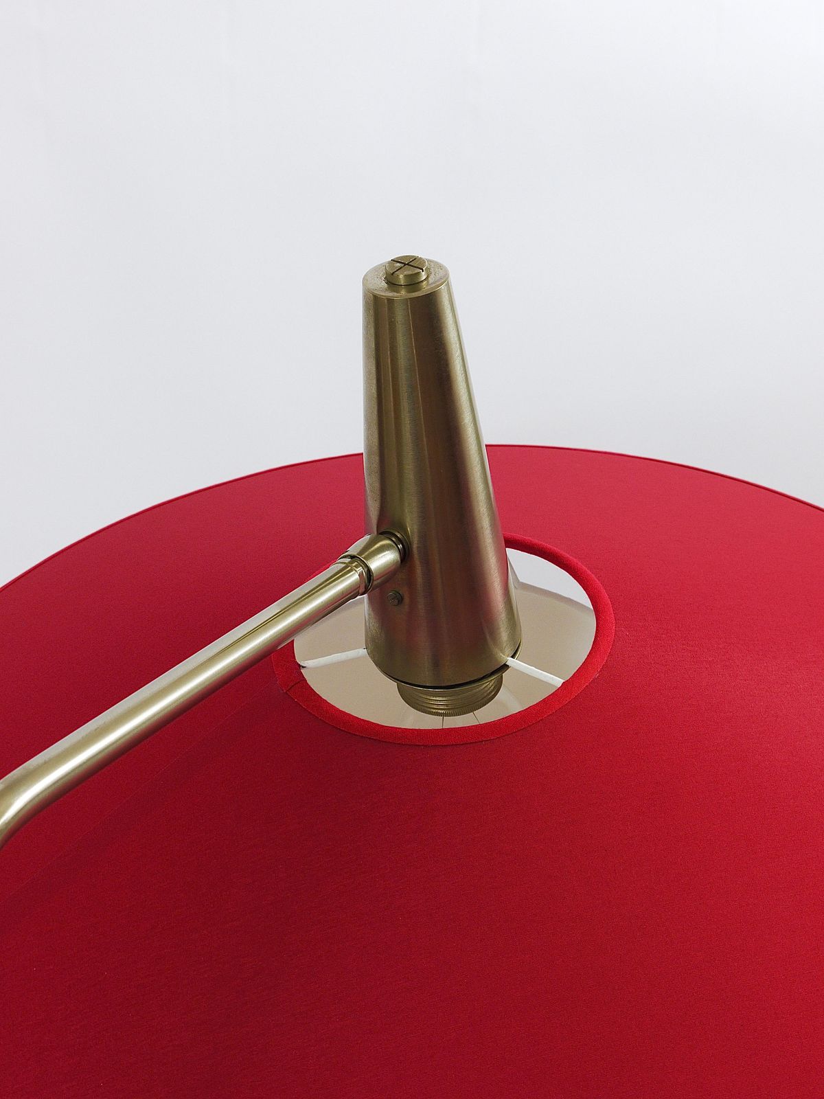 Rupert Nikoll Articulating Counterweight Midcentury Floor Lamp, Nickel, Brass photo vinterior