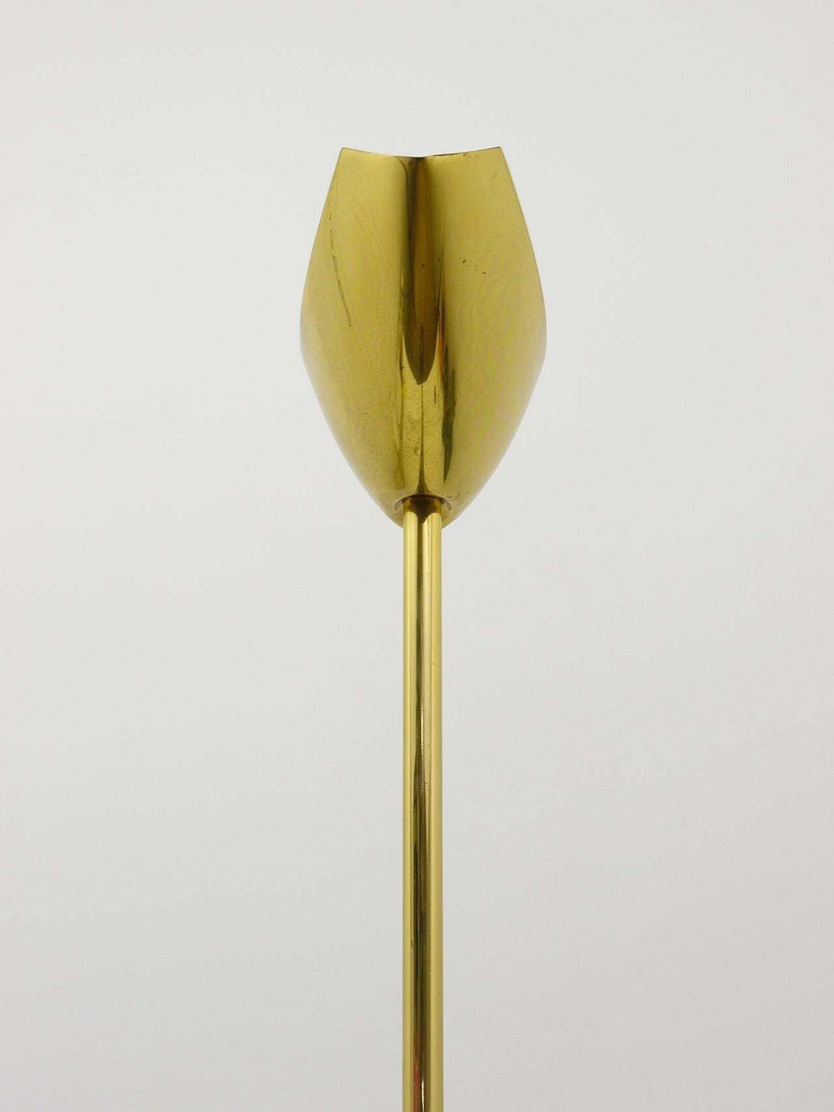 Rodolfo Dordoni Postmodern Brass & Wood Uplight Floor Lamp, Italy, 1980s photo for sale