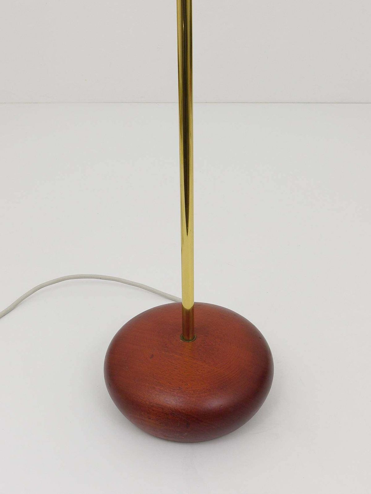 Rodolfo Dordoni Postmodern Brass & Wood Uplight Floor Lamp, Italy, 1980s photo 2217.0