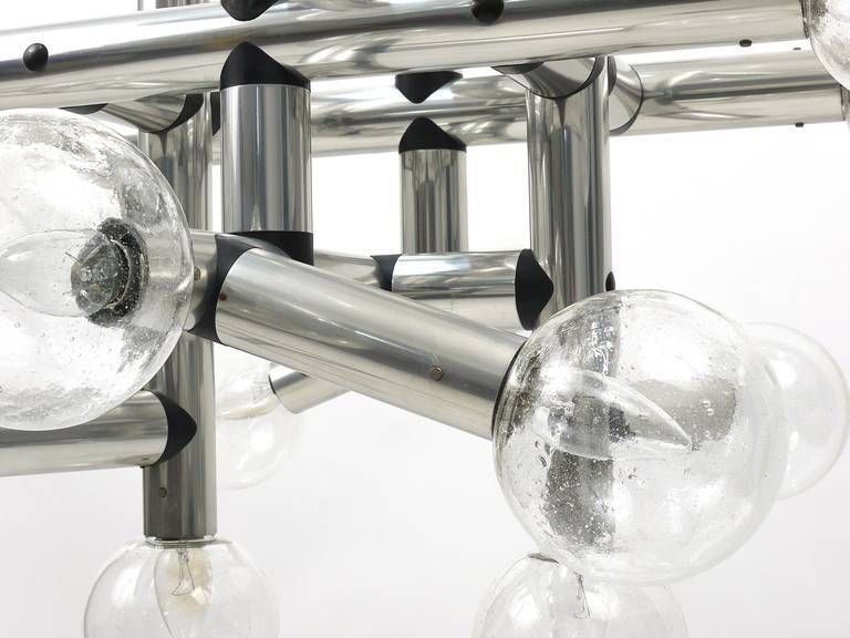 Up  Of 3 Identical J.T. Kalmar Atomic Ceiling Lamps Chandeliers, Austria, 1960s photo 4756.0