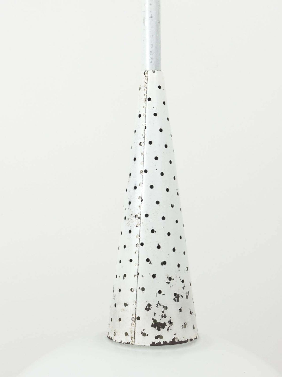 Mathieu Matégot Perforated Midcentury Pendant Lamp, Holophane, France, 1950s photo Lighting