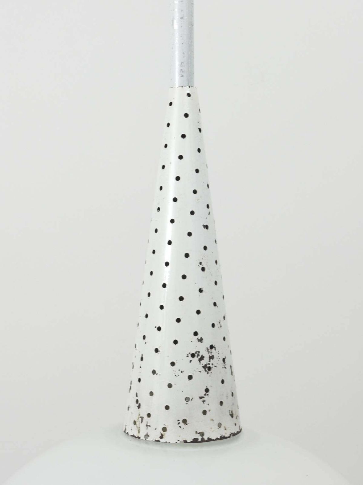 Mathieu Matégot Perforated Midcentury Pendant Lamp, Holophane, France, 1950s photo vinterior