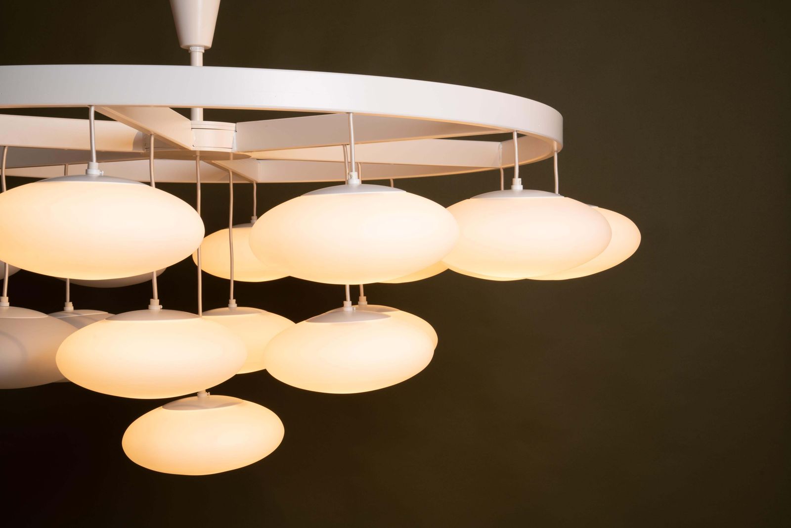 Impressive Midcentury Modern Cloud Chandelier From Volksgarten Milchhalle Vienna photo vintage