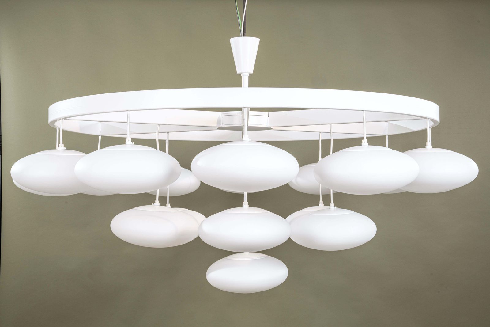 photo for sale Impressive Midcentury Modern Cloud Chandelier From Volksgarten Milchhalle Vienna