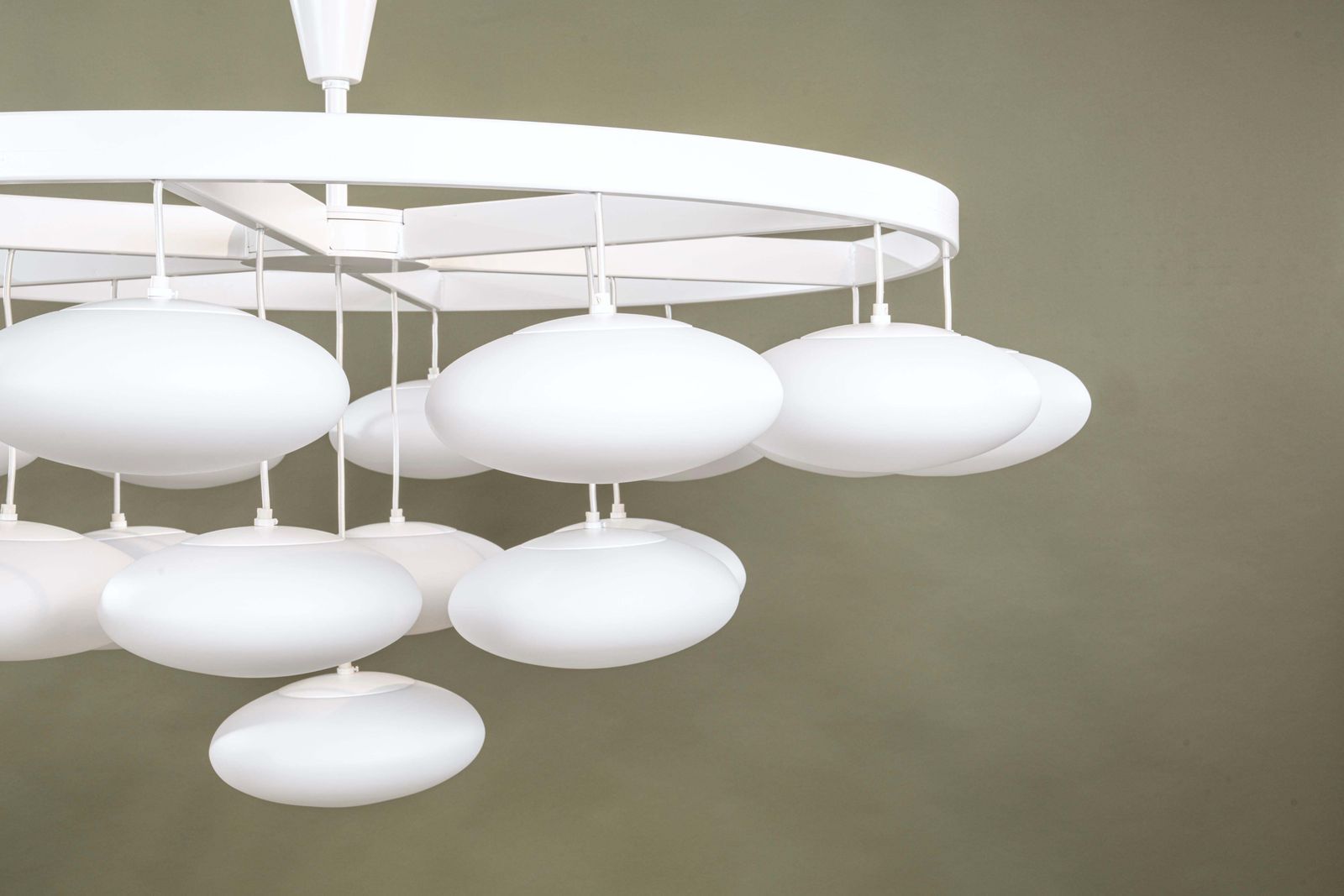 photo buy Impressive Midcentury Modern Cloud Chandelier From Volksgarten Milchhalle Vienna