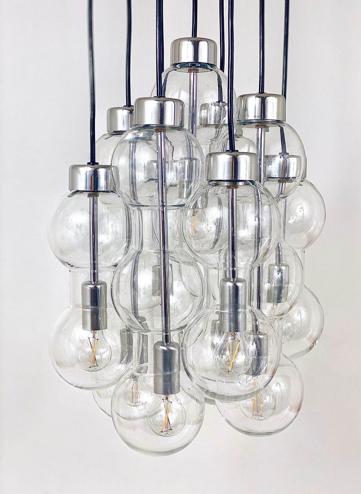 Impressive Doria Cascading Hourglass Chandelier, Space Age, Germany, 1960s photo for sale