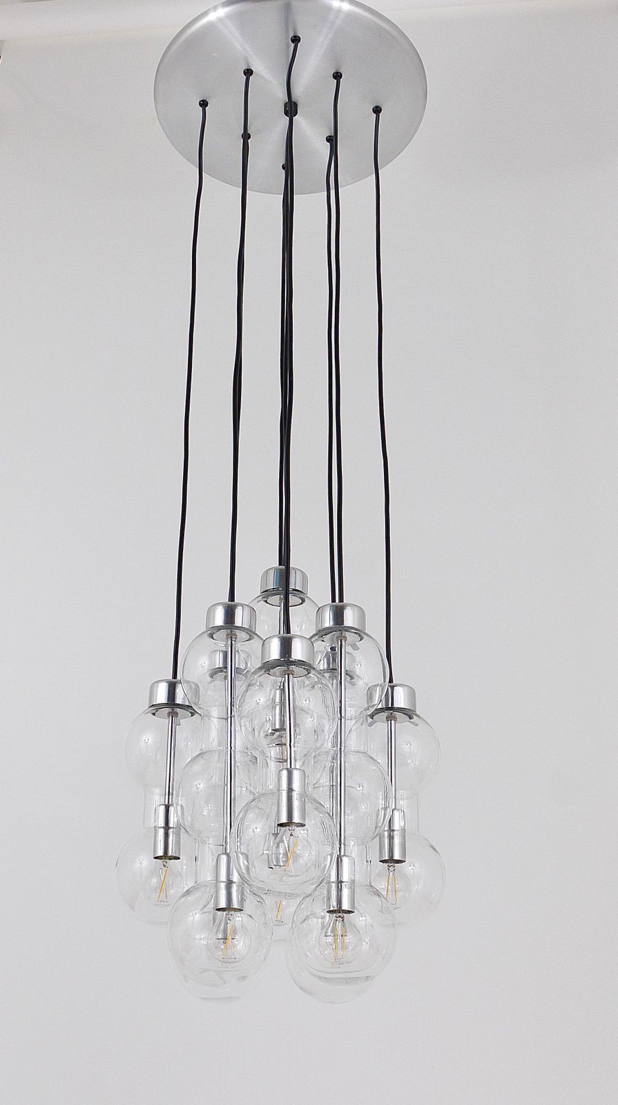 photo vintage Impressive Doria Cascading Hourglass Chandelier, Space Age, Germany, 1960s