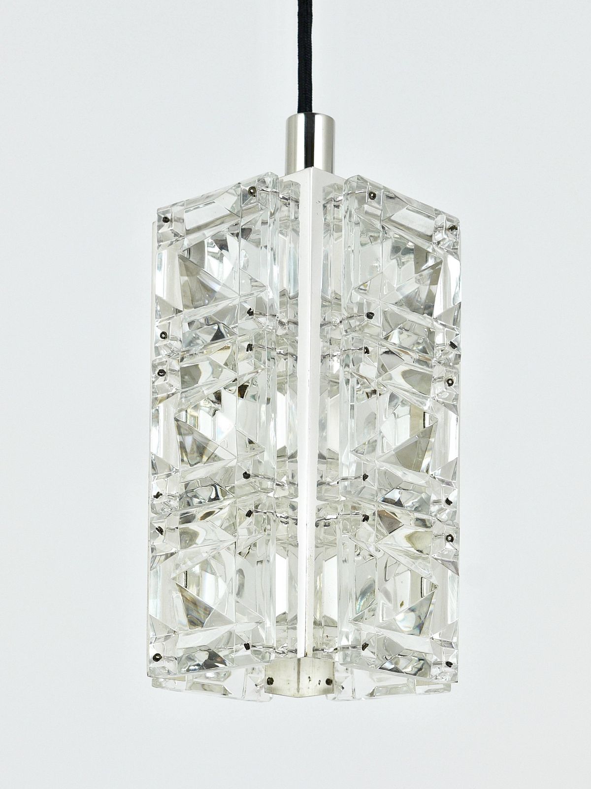 Bakalowits Vienna, Up To Three Faceted Crystal Pendant Lamps, Austria, 1960s photo buy
