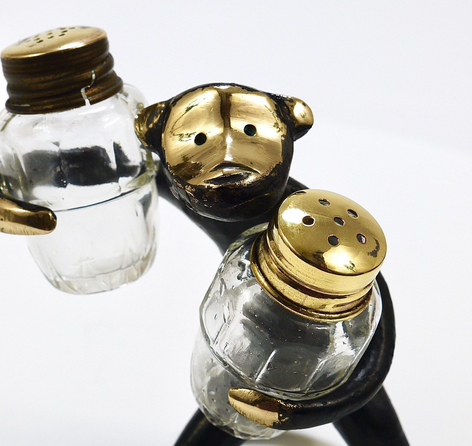 Walter Bosse Monkey Salt And Pepper Shakers Set, Herta Baller, Austria, 1950s photo vintage