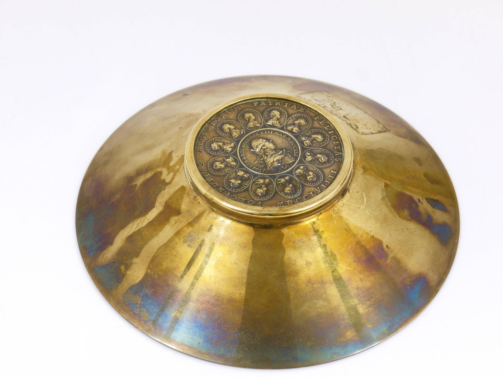 Carl Auböck II Brass Tray, Bowl, Vide Poche, Maria Theresia Coin, Austria, 1950s photo Home Decor